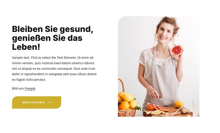 Sich gesund und ausgewogen ernähren Eine Seitenvorlage