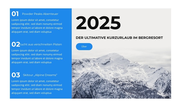 Verfolge alpine Abenteuer HTML-Vorlage