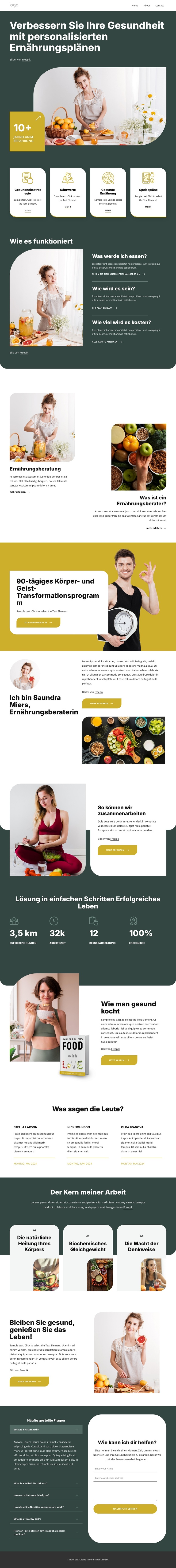 Praktisches Ernährungscoaching WordPress-Theme