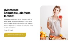 Diseño De Sitio Web Para Comer Una Dieta Sana Y Equilibrada