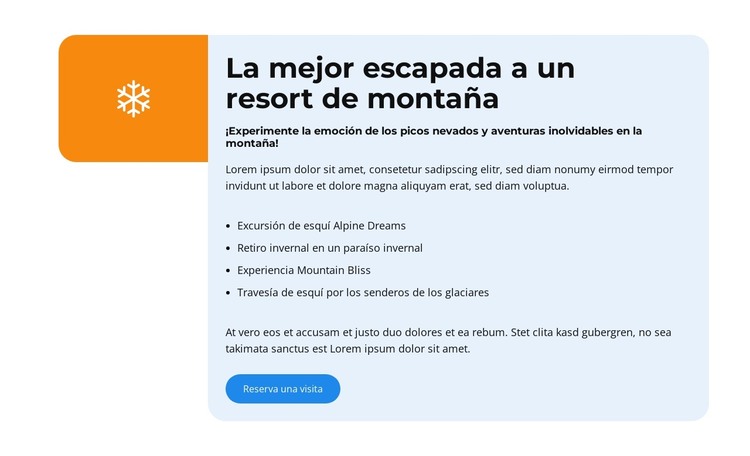 Diversión invernal en su máxima expresión Plantilla HTML