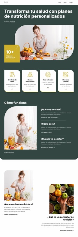 Plantilla Joomla Para Coaching Nutricional Práctico