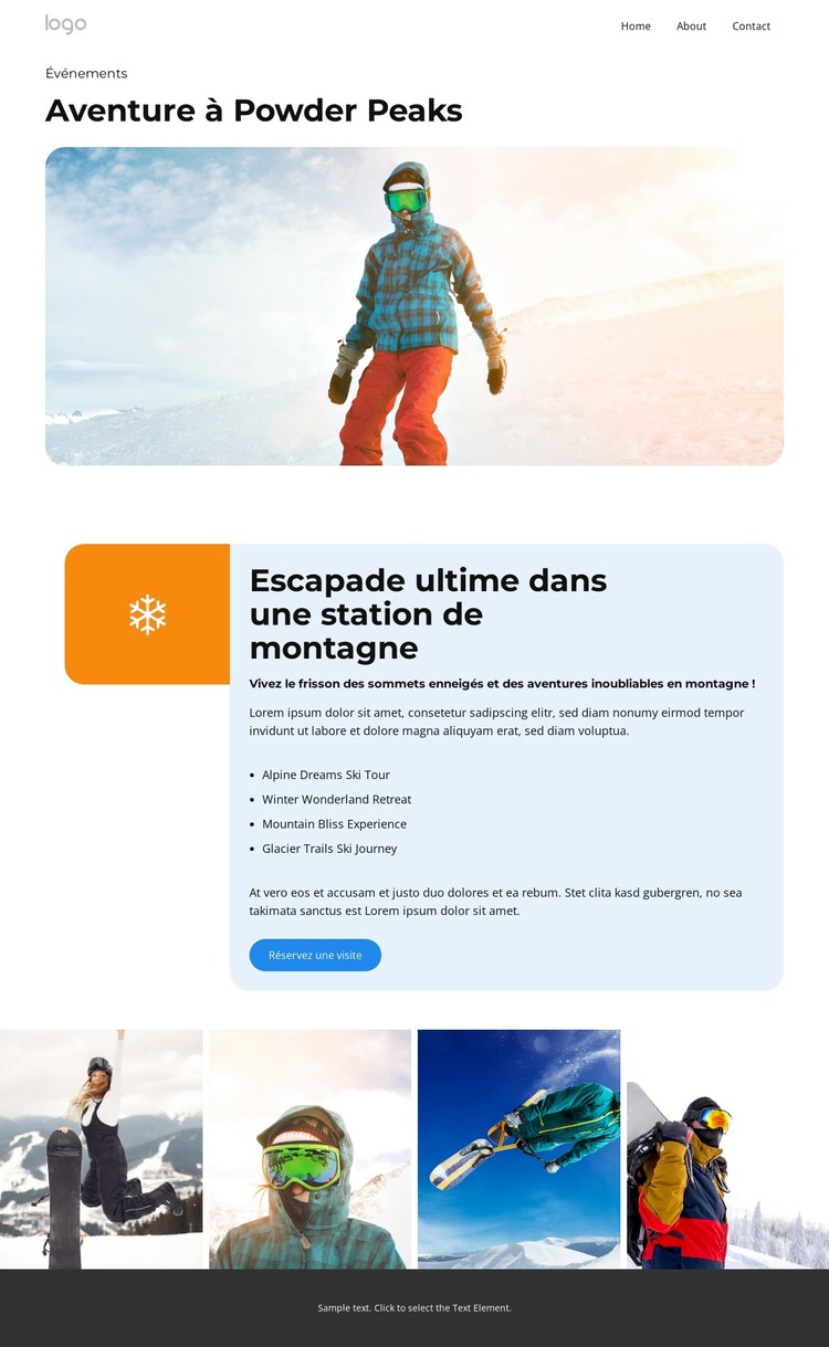 Détendez-vous en hiver Modèle HTML