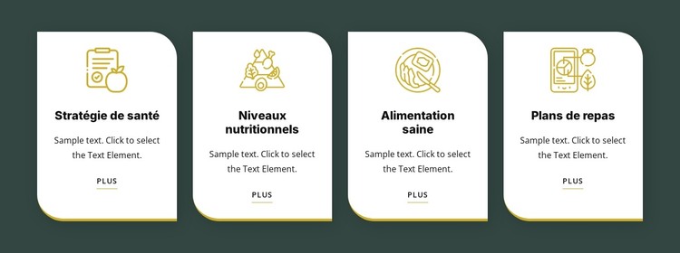 Alimentation et régime sains Modèle HTML