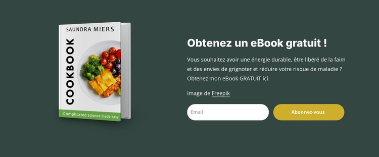 Livre électronique sur l'alimentation et la nutrition Modèle HTML