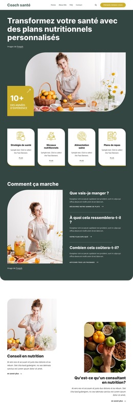 Variations Du Thème Bootstrap Pour Coaching Pratique En Nutrition