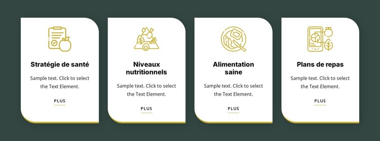 Alimentation et régime sains Modèle de site Web