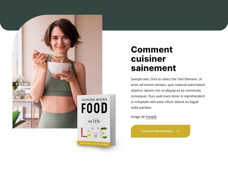 Les bases d'une alimentation saine Modèle de site Web