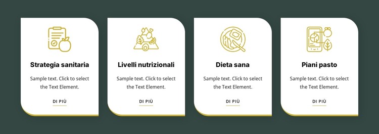 Alimentazione sana e dieta Modello CSS