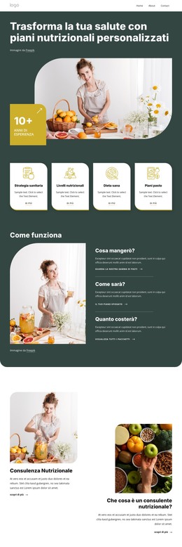 Coaching Nutrizionale Pratico - Miglior Modello HTML