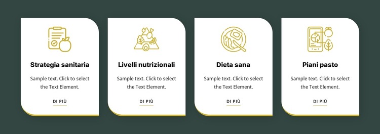 Alimentazione sana e dieta Modello di sito Web