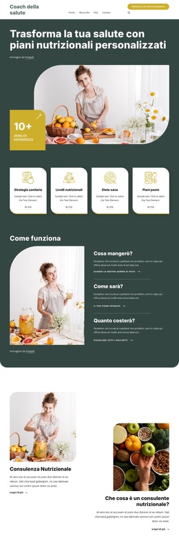 Coaching Nutrizionale Pratico - Tema WordPress Reattivo