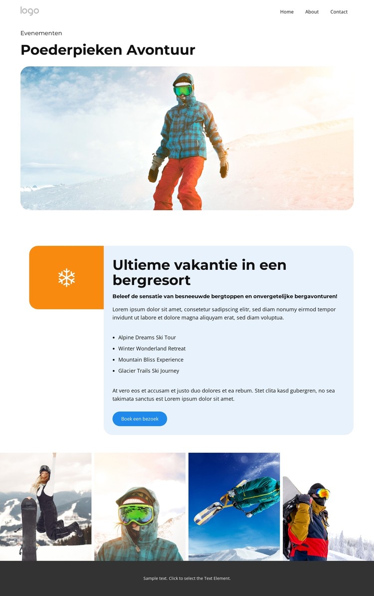 Kom tot rust in de winter CSS-sjabloon