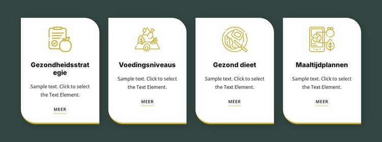 Gezond eten en dieet HTML-sjabloon