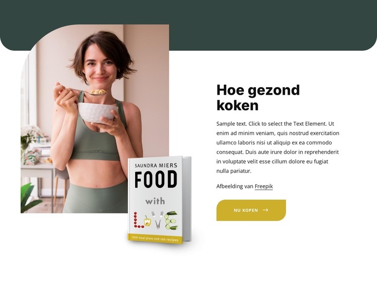 Basisprincipes van gezond eten HTML-sjabloon