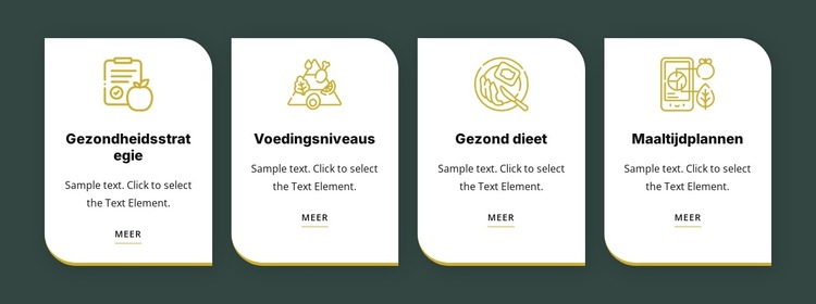 Gezond eten en dieet Website sjabloon