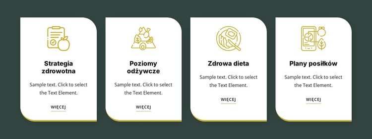 Zdrowe odżywianie i dieta Szablon witryny sieci Web