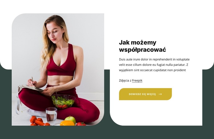 Indywidualny coaching żywieniowy Szablon witryny sieci Web