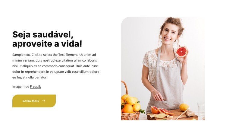 Comer uma dieta saudável e equilibrada Template CSS