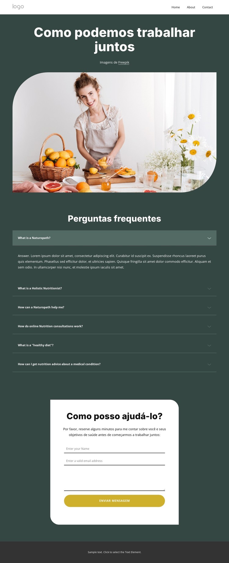 Perguntas frequentes sobre coaching nutricional Template CSS