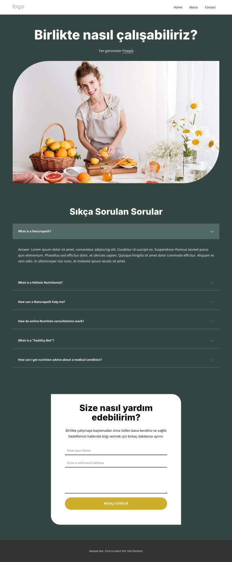 Beslenme koçluğu SSS CSS Şablonu