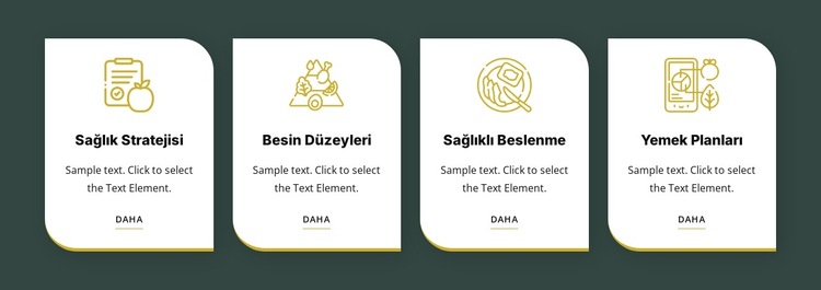 Sağlıklı beslenme ve diyet Web Sitesi Şablonu