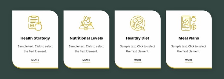 Healthy eating and diet Website Builder Templates