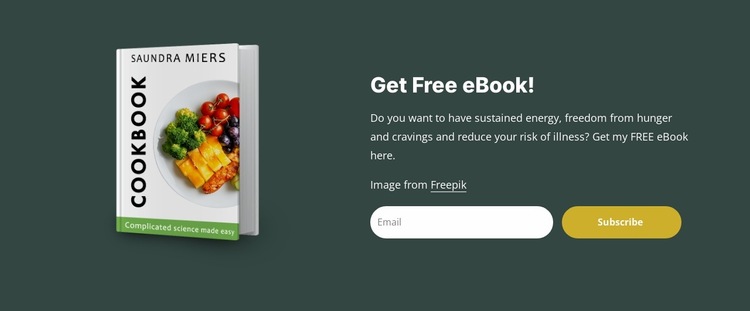 Diet and nutrition ebook Website Builder Templates