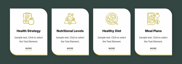 Healthy eating and diet Website Mockup