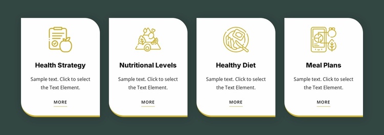 Healthy eating and diet Landing Page