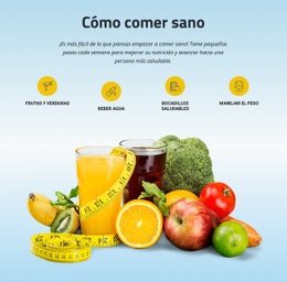 Destaca Frutas, Verduras, Cereales Integrales - HTML Website Maker