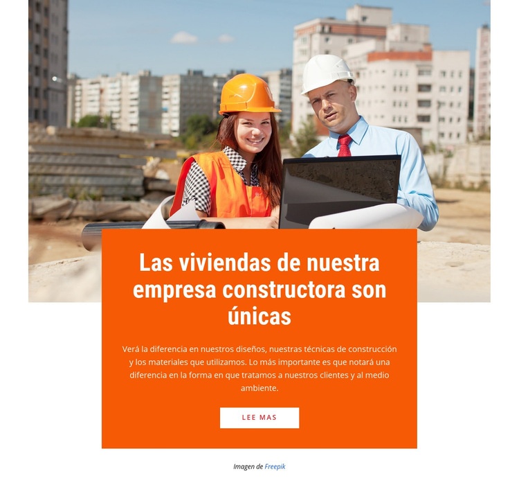 Construimos puentes y carreteras Creador de sitios web HTML