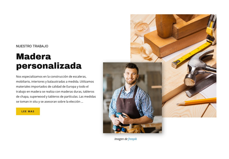 Madera personalizada Plantilla HTML