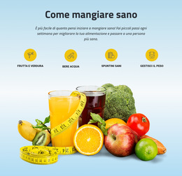 Enfatizza Frutta, Verdura, Cereali Integrali - Tema Del Sito Web Pronto