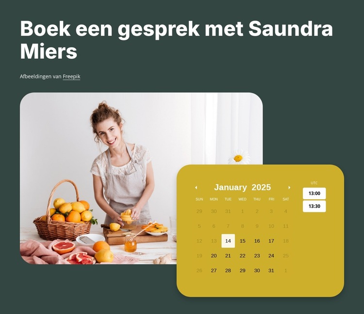 Boek nu een gratis adviesgesprek Website sjabloon