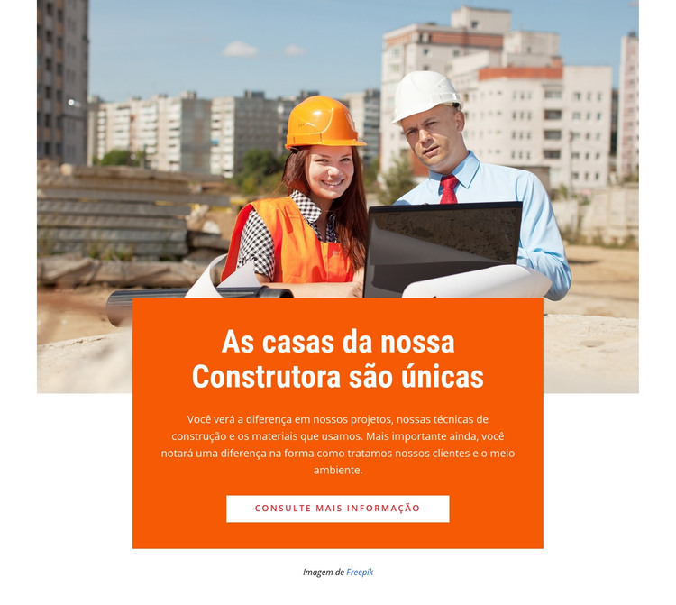 Construímos pontes e estradas Modelo HTML