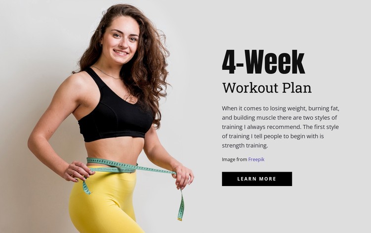 Design your workout plan Static Site Generator
