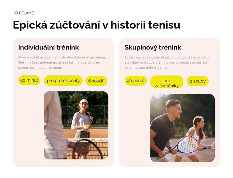 Rivalita, která inspiruje Šablona webové stránky