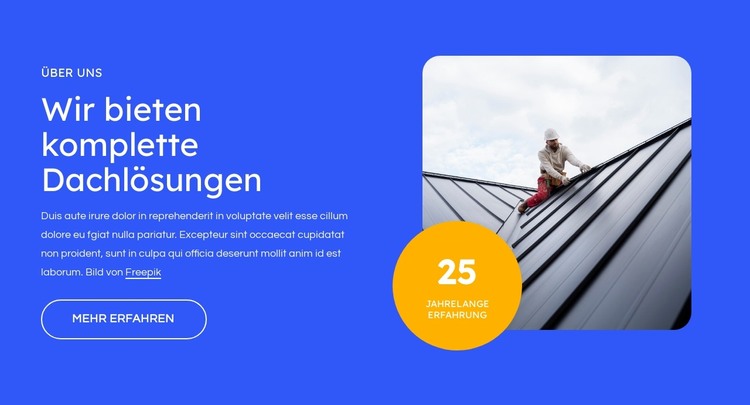 Komplette Dachlösung HTML-Vorlage
