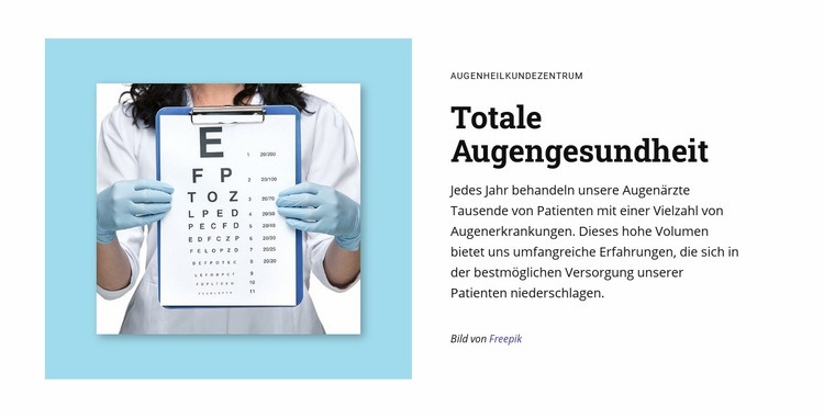 Totale Augengesundheit HTML Website Builder