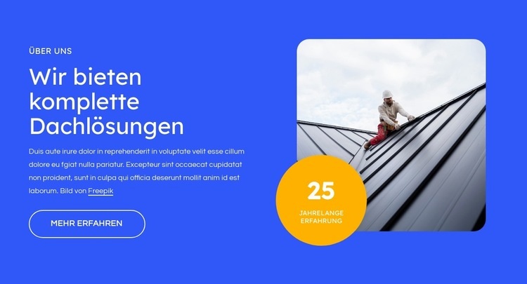 Komplette Dachlösung HTML5-Vorlage