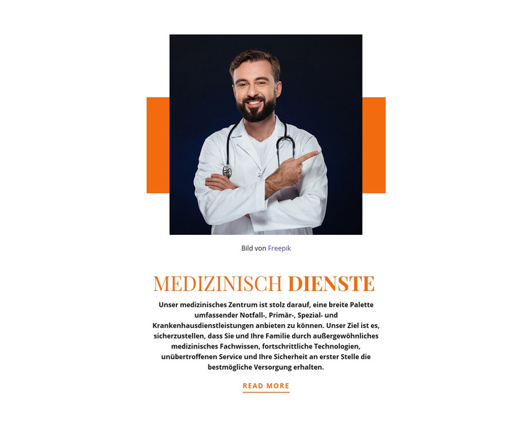 Patientenfokus Website-Vorlage