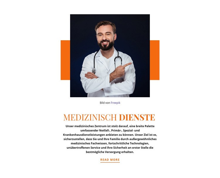 Patientenfokus Landing Page