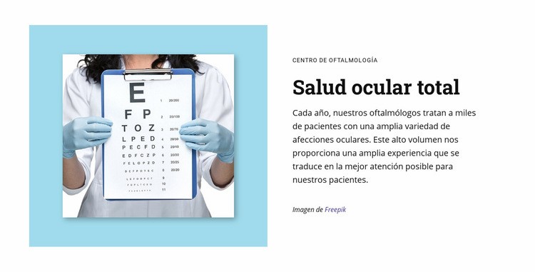 Salud ocular total Diseño de páginas web