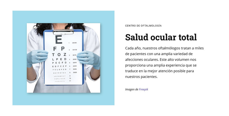 Salud ocular total Plantilla HTML