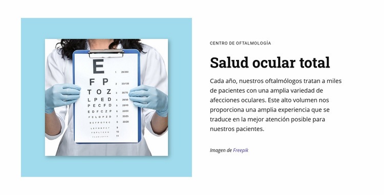 Salud ocular total Plantilla HTML5