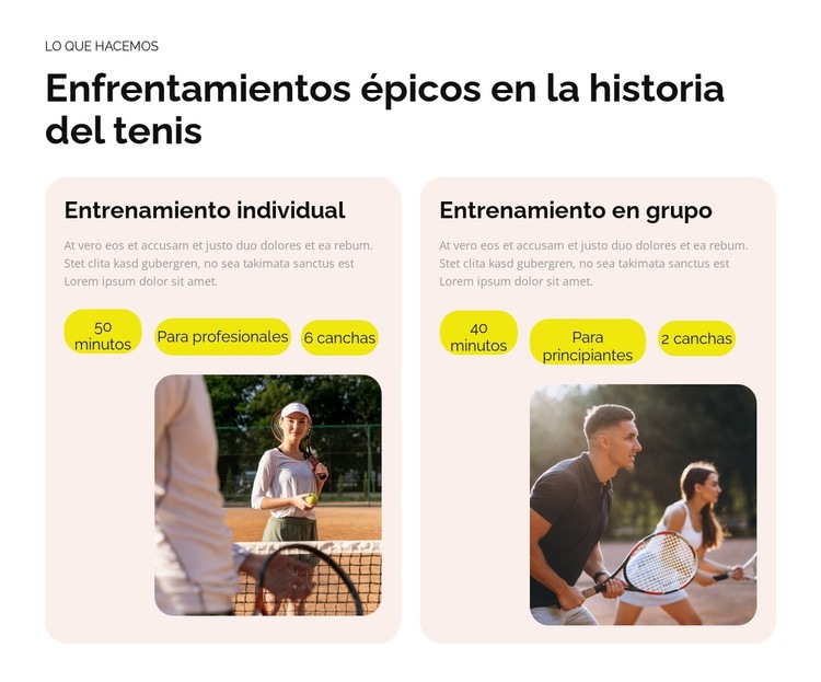 Rivalidades que inspiran Plantilla de sitio web