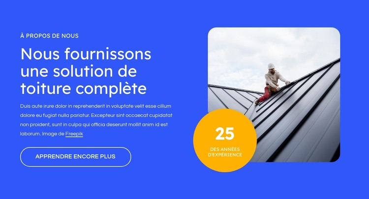 Solution de toiture complète Modèle HTML