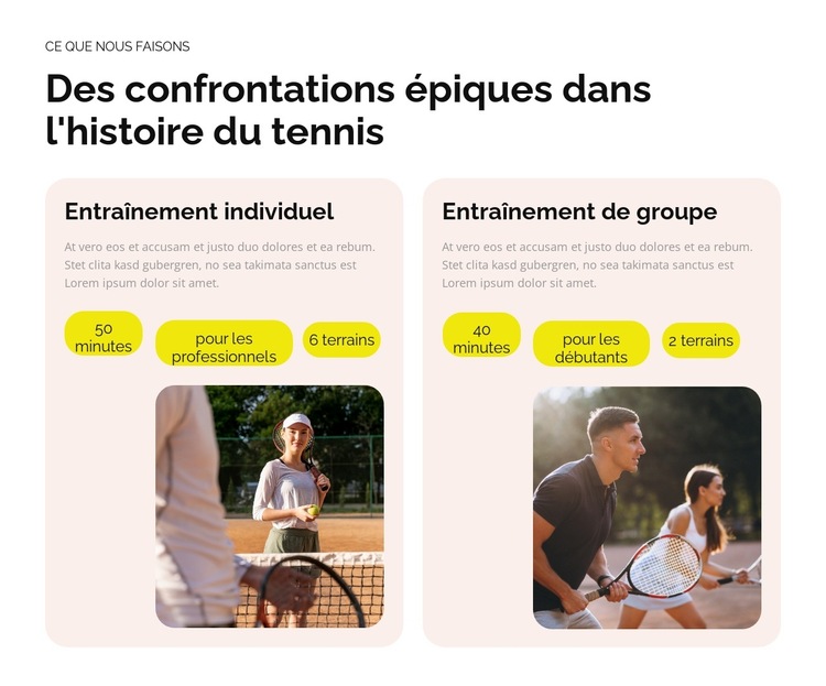 Des rivalités qui inspirent Modèle de site Web