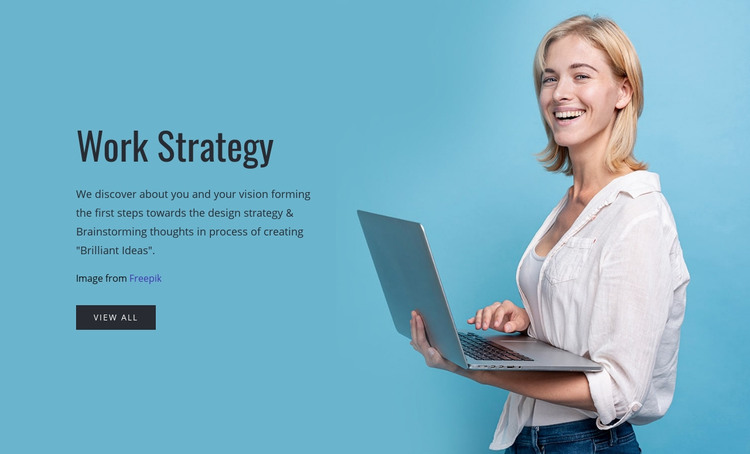 Work business strategy Homepage Design